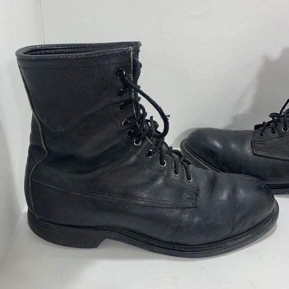 Vtg 1992 Wolverine World Wide Steel Toe Black Leather Combat Boots 11.5 Bilrite - Picture 3 of 16